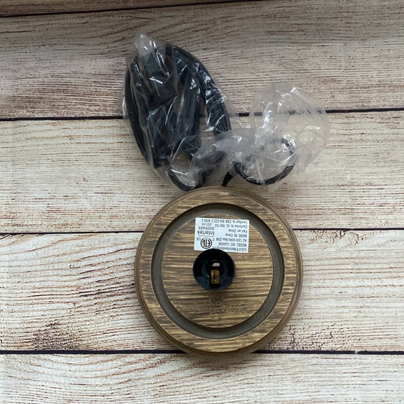 Pink Zebra Falling Leaves Simmering Shade With Wood Grain Base - Picture 6 of 8